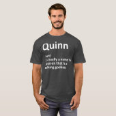 QUINN Definition Personalized Name Funny Gift Tシャツ (正面フル)