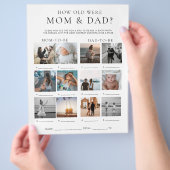 Quinn How Old Were Mom and Dad Photo Game チラシ (手)