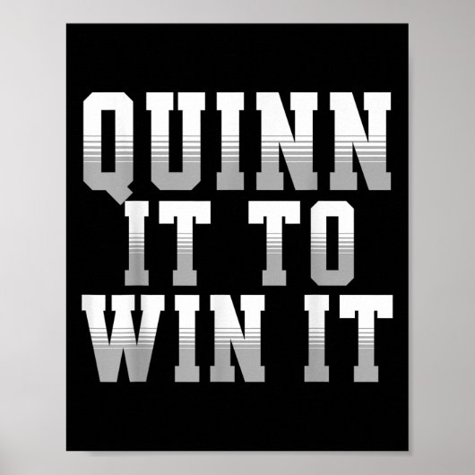 Quinn It To Win It Motivational Srts Motto 4 Coach ポスター (正面)