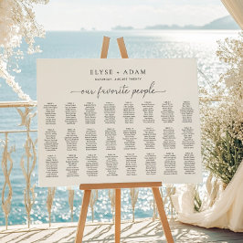 Quinn Modern Minimal 24 Table Seating Poster ポスター