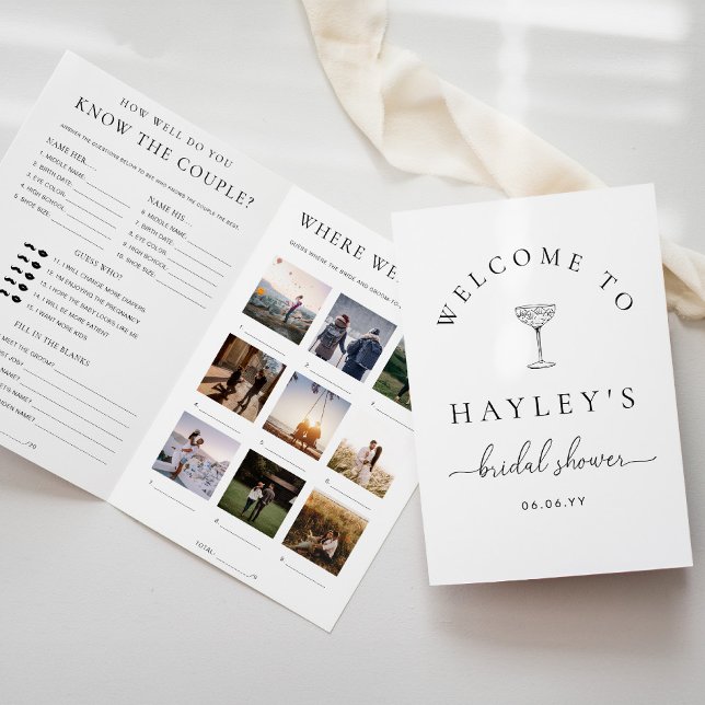 Quinn Script Bridal Shower Game and Menu Booklet (クリエイターアップロード済み)