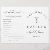 Quinn Script Bridal Shower Game Booklet チラシ (正面)