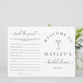 Quinn Script Bridal Shower Game Booklet 招待状 (スタンド正面)