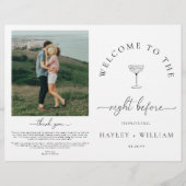 Quinn Script Wedding Rehearsal Dinner Game Booklet チラシ (正面)