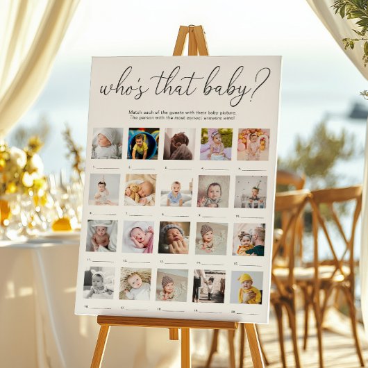 Quinn Who's That Baby 20 Photo Game Poster ポスター