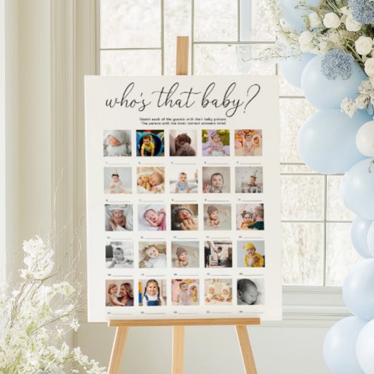 Quinn Who's That Baby 25 写真ゲームポスター ポスター