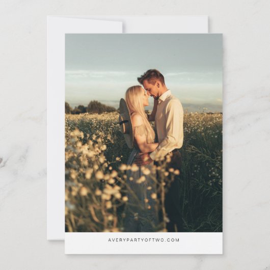 QUINN WISCONSIN赤面ピンクマップフォトセーブ 招待状 (裏面)