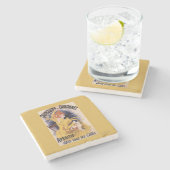 Quinquina Dubonnetの食前酒の昇進ポスター ストーンコースター (横)