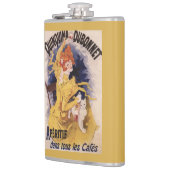 Quinquina Dubonnetの食前酒の昇進ポスター フラスク (左)