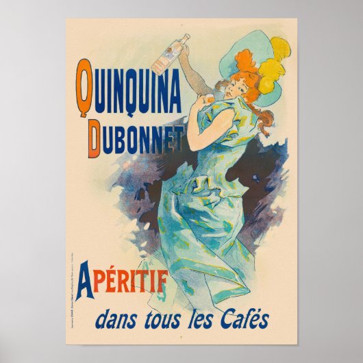 Quinquina Dubonnet Apelitif Vintage Poster 1895 ポスター (正面)