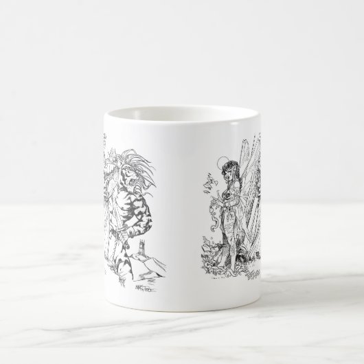 Quintonフーバーの印Poole及びMelissa Benson コーヒーマグカップ (中央)