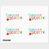 Quirkのステッカーを受け入れる 楕円形シール (シート)