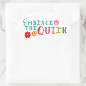 Quirkのステッカーを受け入れる 楕円形シール (バッグ)