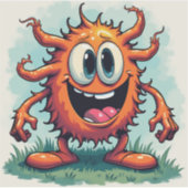 Quirky Alien Monster Art - Funny Monster Series シール (正面)