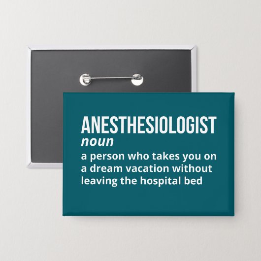 Quirky Anesthesiologist Definition 缶バッジ (正面/裏面)