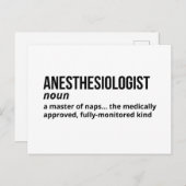 Quirky Anesthesiologist Definition Postcard ポストカード (正面/裏面)