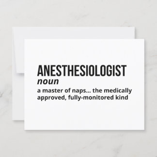 Quirky Anesthesiologist Definition Postcard ポストカード