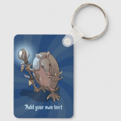 Quirky Armadillo Add Your Text Fantasy Character キーホルダー (裏面)
