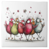 quirky birds タイル (正面)