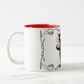 Quirky Black Cat Mug | Whimsical Coffee Lover Gift ツートーンマグカップ (左)