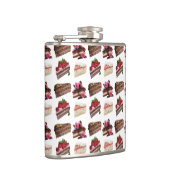 Quirky Cake Lovers Desserts Pattern Quirky フラスク (右)