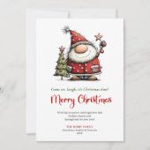 Quirky Cartoon Santa Playful Holiday Greeting Card シーズンカード (正面)