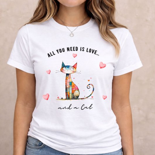 Quirky Cat Valentine Gift トライブレンドＴシャツ