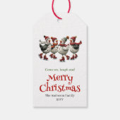 Quirky Chickens Christmas Tag Customizable ギフトタグ (裏面)