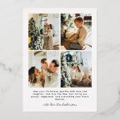 Quirky Christmas 5 Photo Hand drawn Doodle 箔シーズンカード (裏面)