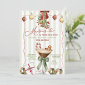 Quirky Christmas Martinis and Mistletoe Christmas  招待状 (スタンド正面)