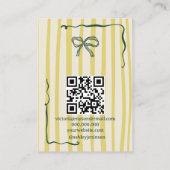 Quirky Citrus Hand-Drawn Bow Jewelry Earring 名刺 (裏面)