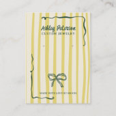 Quirky Citrus Hand-Drawn Bow Jewelry Earring 名刺 (正面)