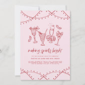 Quirky Cocktail Christmas Party Invitation 招待状 (正面)