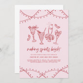 Quirky Cocktail Christmas Party Invitation 招待状 (正面/裏面)