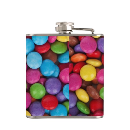 Quirky Colorful Candy Buttons フラスク (裏面)