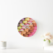 Quirky Colorful Macaroons Round Clock ラウンド壁時計 (ホーム)