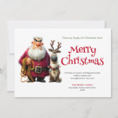 Quirky cranky Claus custom editable Christmas card シーズンカード (正面)