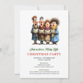 Quirky Family Red Green Holiday Party Invitation 招待状 (正面)