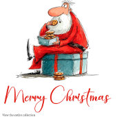 Quirky Funny Santa Claus Holiday Cocktail Napkins スタンダードランチョンナプキン