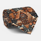 Quirky Gingerbread House Pattern ネクタイ (ロール)