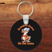 Quirky Goose Creations Funny Grandma Goose On The  キーホルダー (正面)