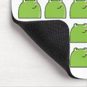 Quirky Green Frog Pattern Design Mouse Pad マウスパッド (コーナー)
