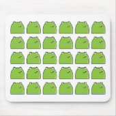 Quirky Green Frog Pattern Design Mouse Pad マウスパッド (正面)