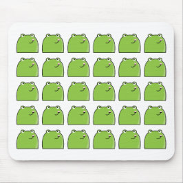 Quirky Green Frog Pattern Design Mouse Pad マウスパッド