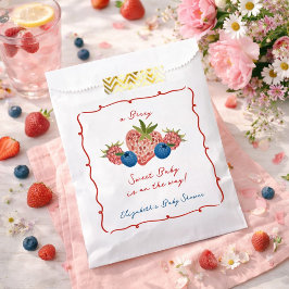 Quirky Hand Drawn Berry Sweet Baby Shower フェイバーバッグ