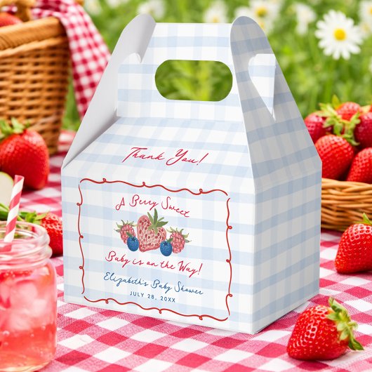 Quirky Hand Drawn Berry Sweet Baby Shower フェイバーボックス