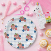 Quirky Hand Drawn Berry Sweet Baby Shower ペーパープレート (パーティー)