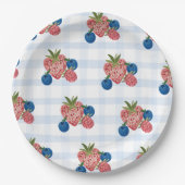 Quirky Hand Drawn Berry Sweet Baby Shower ペーパープレート (正面)