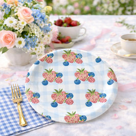 Quirky Hand Drawn Berry Sweet Baby Shower ペーパープレート