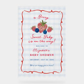 Quirky Hand Drawn Berry Sweet Baby Shower Acrylic  アクリルサイン (正面)